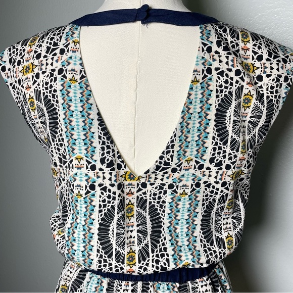 Adelyn Rae | Sleeveless Print Mini Dress | Women’s Size 6 | Navy & Multi pattern - Picture 11 of 12